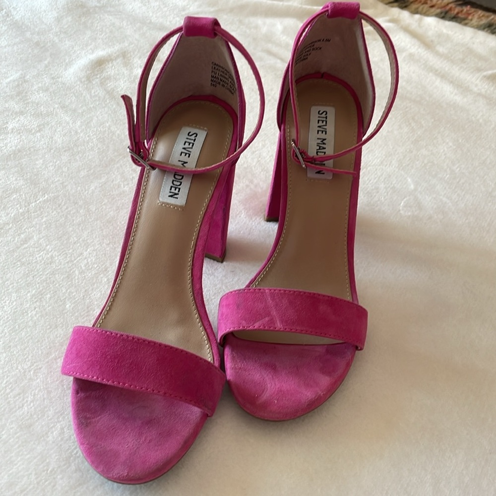 Hot pink Steve Madden heels sandals